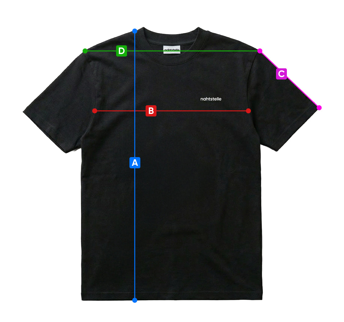 Maßtabelle Regular T-Shirt