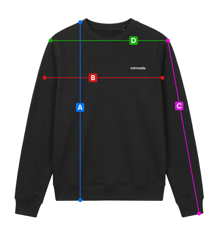 Maßtabelle Unisex Regular Crewneck